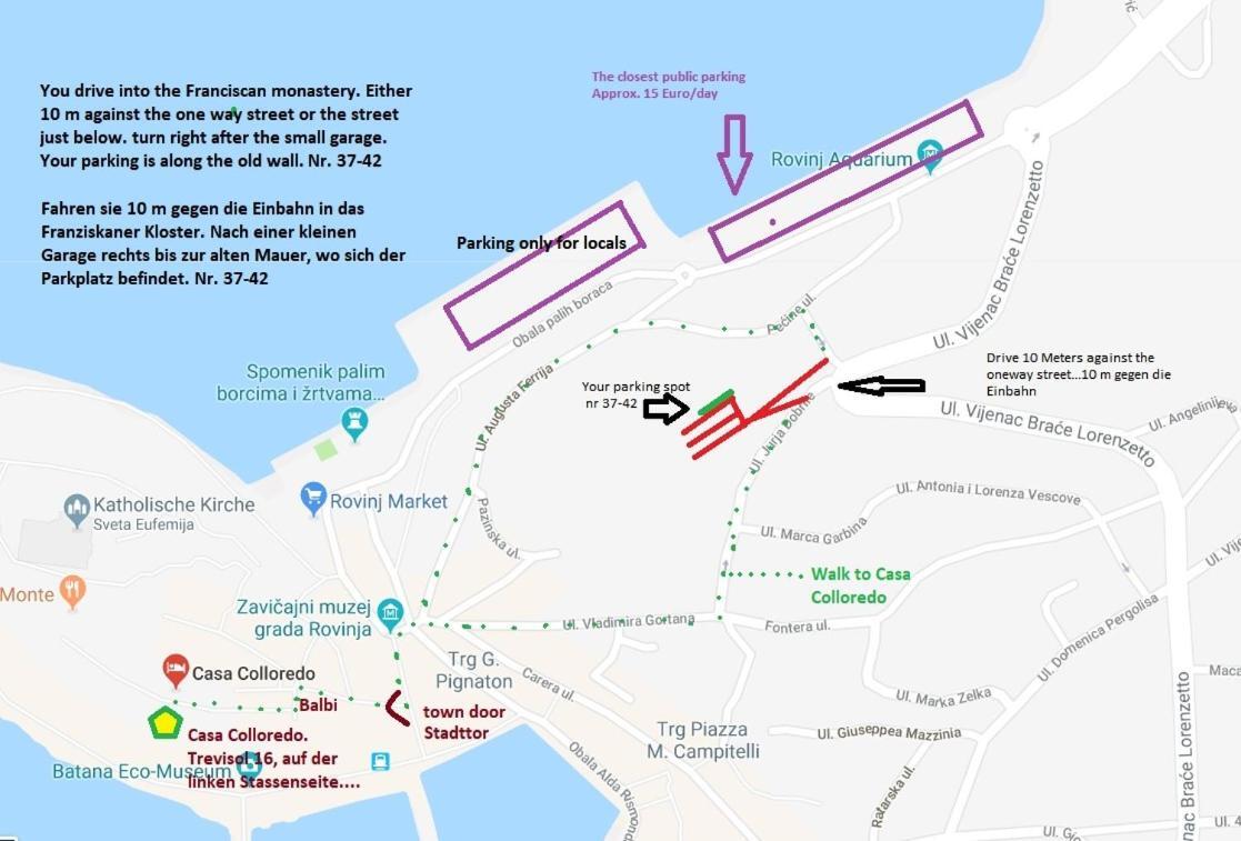 Casa Colloredo Free Parking Rovinj Bagian luar foto
